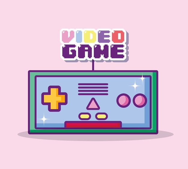 Concepto de dibujos animados retro gamepad