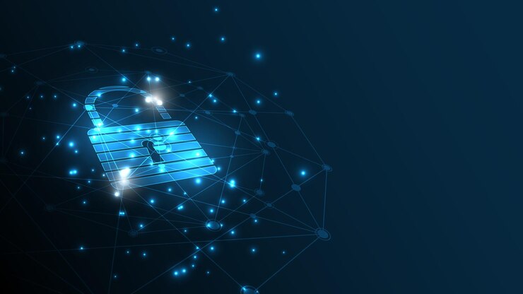 Vector concepto digital cibernético de seguridad de candado fondo de tecnología abstracta proteger la innovación del sistema