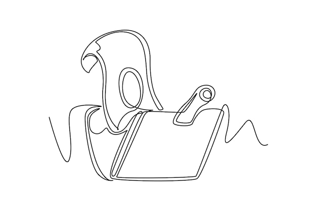 Concepto de dinero Diseño de dibujo de línea única Ilustración gráfica vectorial
