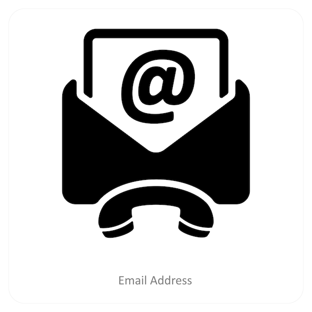 Concepto de dirección de correo electrónico e icono de correo