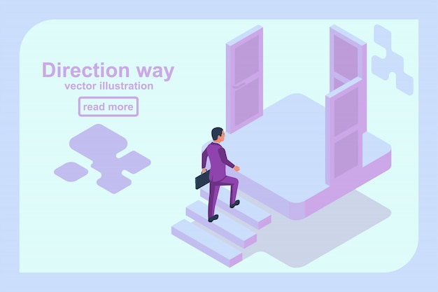 Concepto de dirección. Elección de un hombre de negocios.