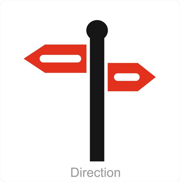 Concepto de dirección y icono del mapa