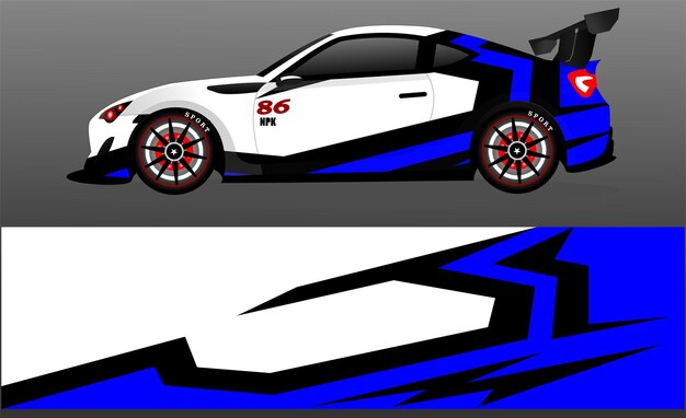 Concepto de diseño de calcomanías de envoltura de automóviles Fondo grunge abstracto para vehículos de envoltura coches de carreras furgonetas de carga