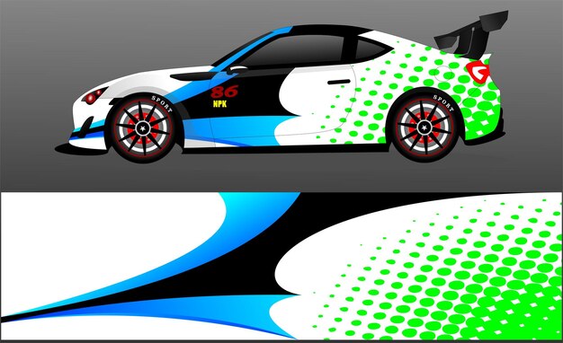 Concepto de diseño de calcomanías de envoltura de automóviles Fondo grunge abstracto para vehículos de envoltura coches de carreras furgonetas de carga