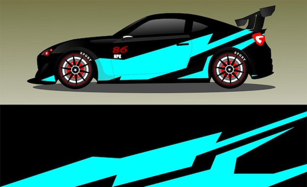 Concepto de diseño de calcomanías de envoltura de automóviles Fondo grunge abstracto para vehículos de envoltura coches de carreras furgonetas de carga
