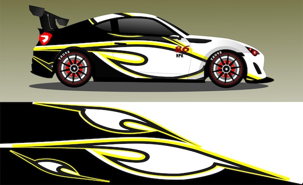 Concepto de diseño de calcomanías de envoltura de automóviles Fondo grunge abstracto para vehículos de envoltura coches de carreras furgonetas de carga