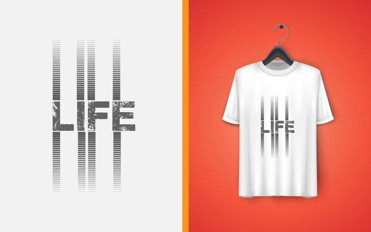 concepto de diseño de camiseta gratis con ropa lisa colorida Nueva maqueta de diseño vectorial de camisetas