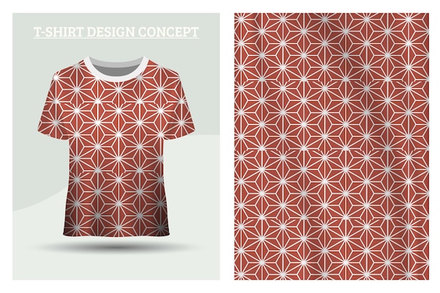 Vector concepto de diseño de camiseta roja con estrellas.