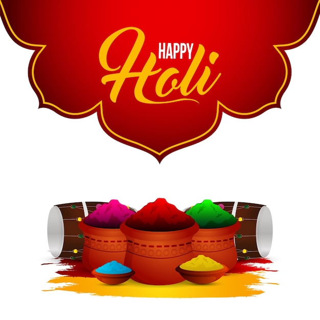 Concepto de diseño de celebración feliz holi