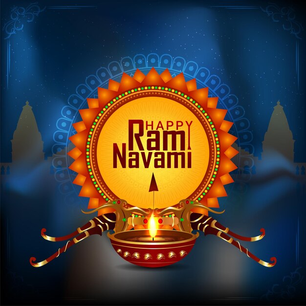 Concepto de diseño de celebración feliz ram navami