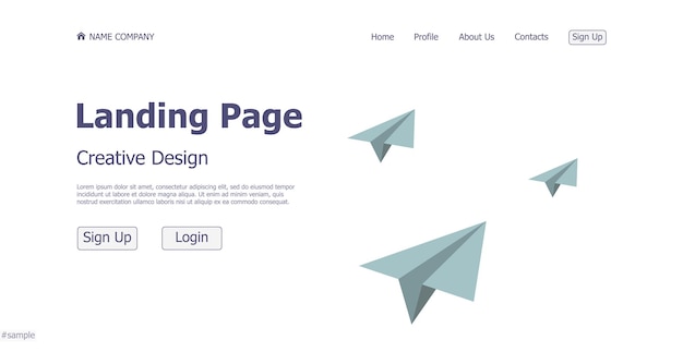 Concepto de diseño de concepto de negocio de página de inicio de sitio web Vector