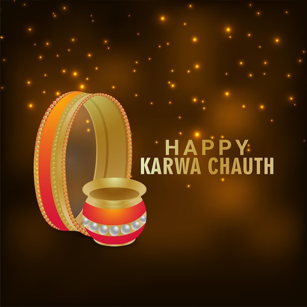 Concepto de diseño creativo de fondo feliz karwa chauth