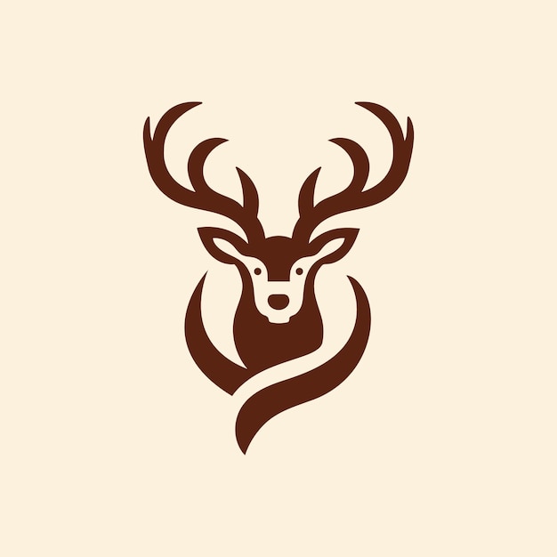 Concepto de diseño creativo de logotipo de ciervo o animal abstracto adecuado para el logotipo de la empresa