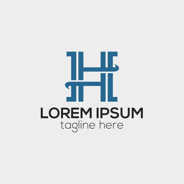 Concepto de diseño creativo de logotipo de letra H plantilla vectorial aislada para ilustración comercial