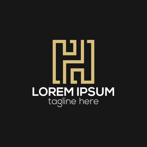 Concepto de diseño creativo de logotipo de letra H plantilla vectorial aislada para ilustración comercial