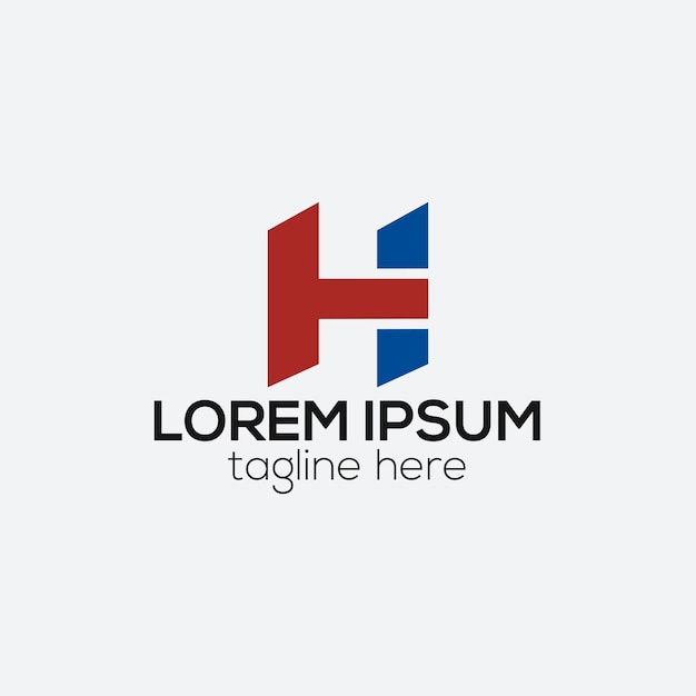 Concepto de diseño creativo de logotipo de letra H plantilla vectorial aislada para ilustración comercial