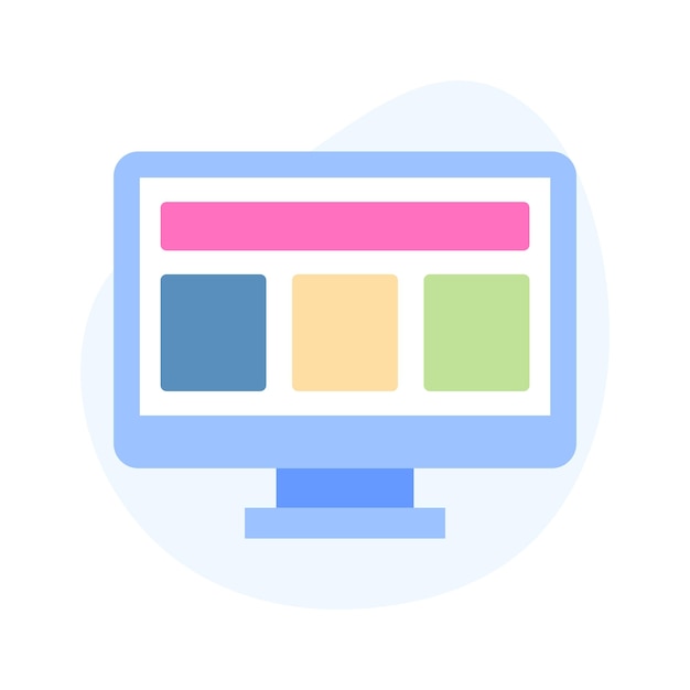 Concepto de diseño de diseño de sitio web en estilo de moda