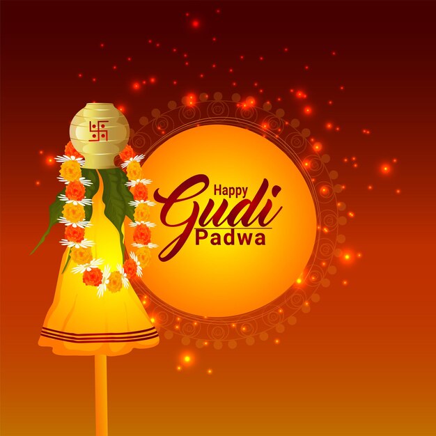 Vector concepto de diseño del festival gudi padwa