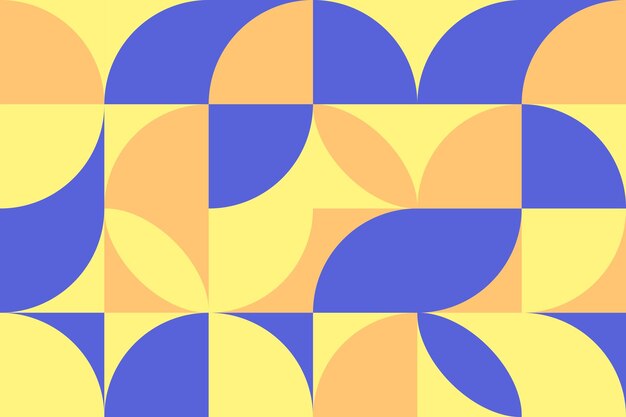 Concepto de diseño de fondo de azulejo de moda Bauhaus Patrón sin costuras de formas geométricas aleatorias abstractas