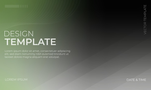 Concepto de diseño de fondo moderno con gradiente verde y gris