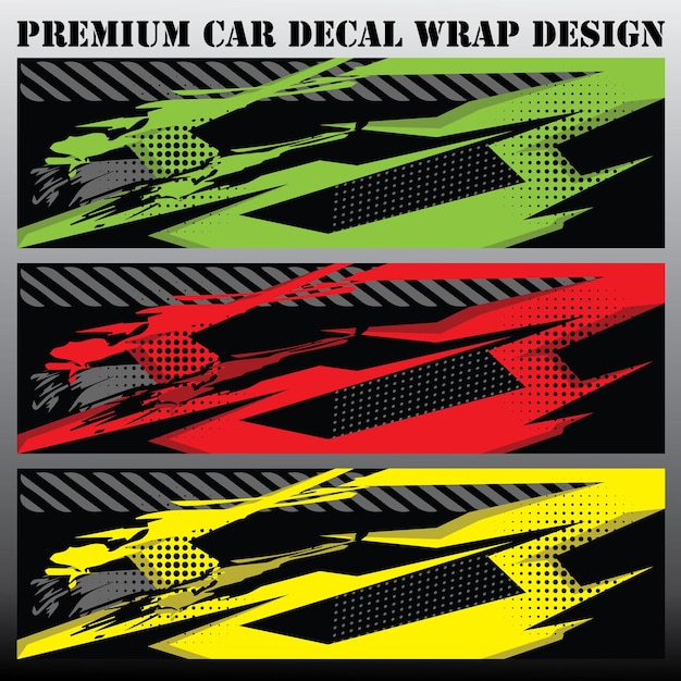 Concepto de diseño gráfico de coche Diseños de rayas grunge abstracto gráfico para envolver
