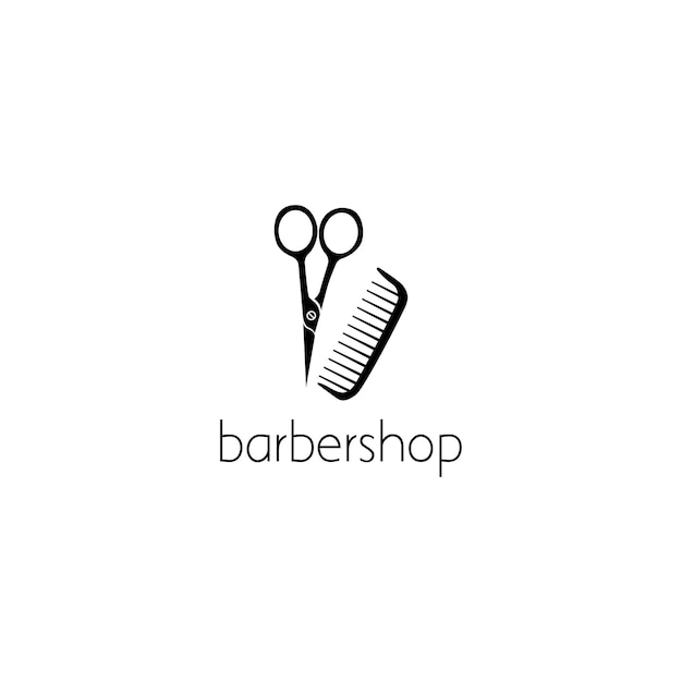 Concepto de diseño gráfico del logotipo de barbería