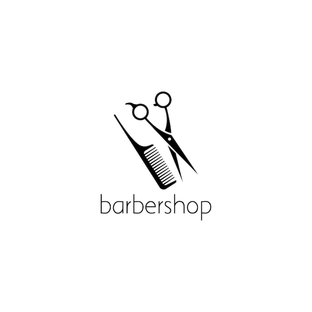 Concepto de diseño gráfico del logotipo de barbería