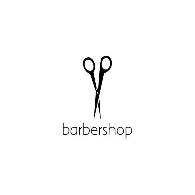 Concepto de diseño gráfico del logotipo de barbería