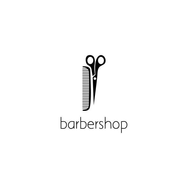 Concepto de diseño gráfico del logotipo de barbería