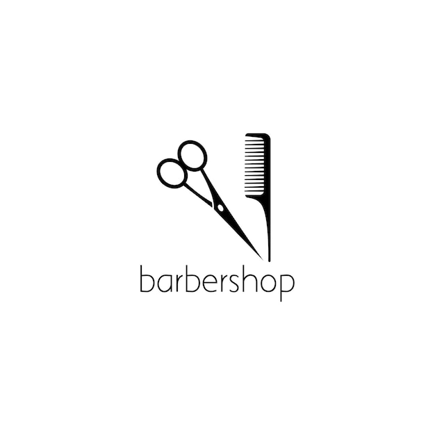 Concepto de diseño gráfico del logotipo de barbería