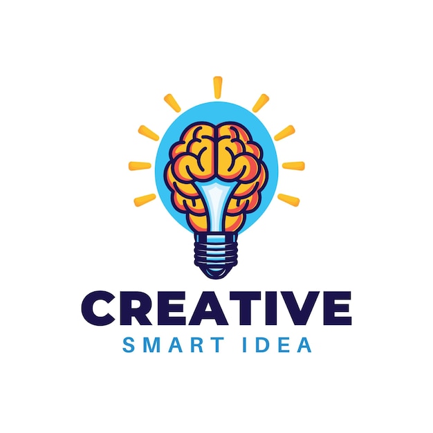 El concepto de diseño gráfico del logotipo de cerebro El elemento de cerebro editable se puede usar como plantilla de icono de logotipos i