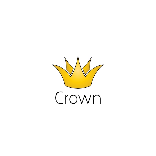 Concepto de diseño gráfico del logotipo de la corona