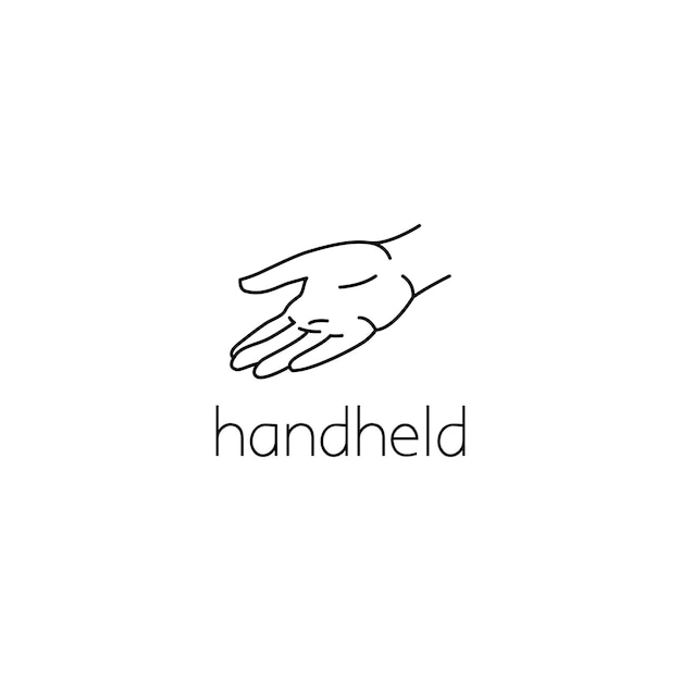 Concepto de diseño gráfico de logotipo de mano