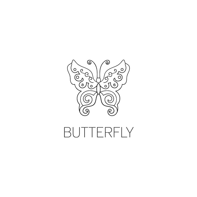 Concepto de diseño gráfico del logotipo de la mariposa. elemento de mariposa editable, se puede utilizar como logotipo, icono, plantilla en web e impresión.