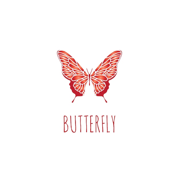 Concepto de diseño gráfico del logotipo de la mariposa. Elemento de mariposa editable, se puede utilizar como logotipo, icono, plantilla en web e impresión.