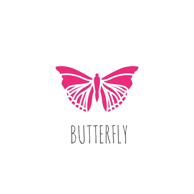 Concepto de diseño gráfico del logotipo de la mariposa. Elemento de mariposa editable, se puede utilizar como logotipo, icono, plantilla en web e impresión.