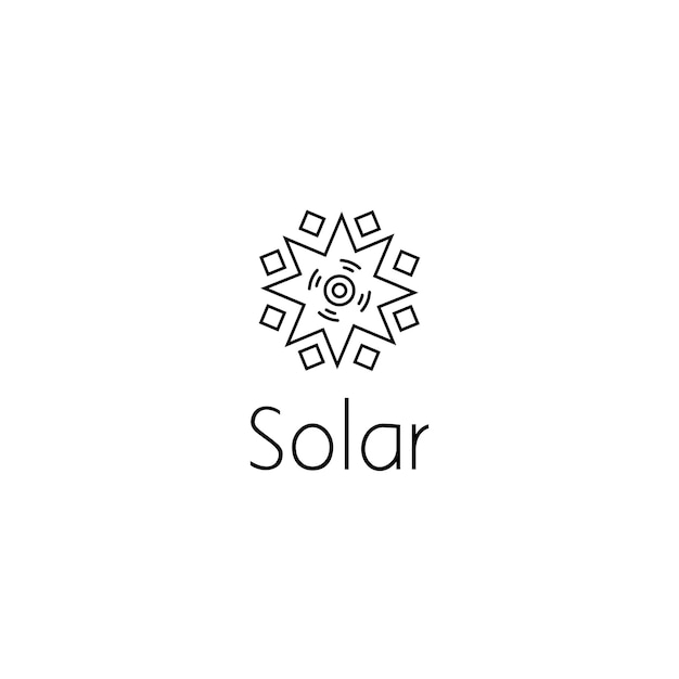 Concepto de diseño gráfico del logotipo del sol