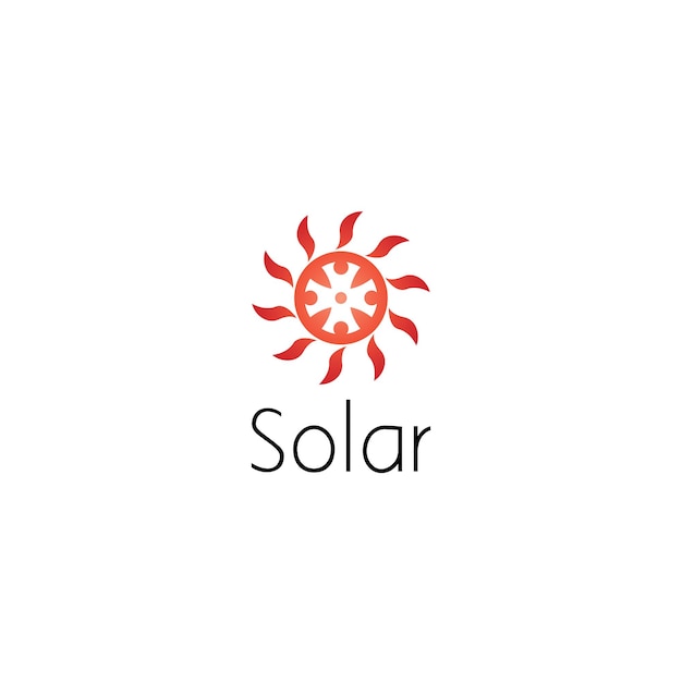 Concepto de diseño gráfico del logotipo del sol