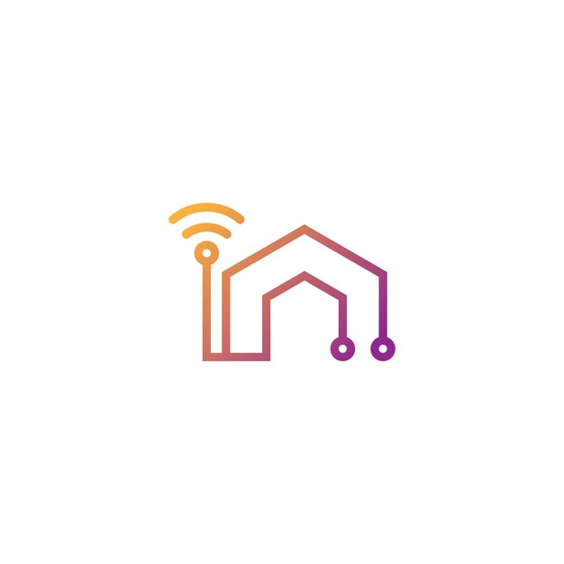 Concepto de diseño de icono de logotipo de casa inteligente