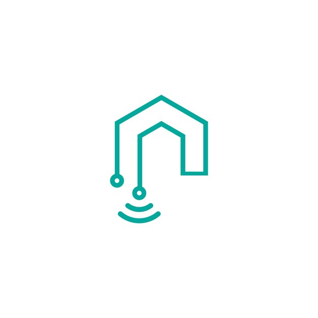 Concepto de diseño de icono de logotipo de casa inteligente
