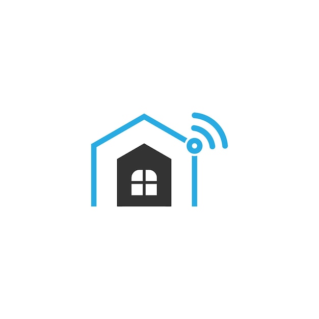 Concepto de diseño de icono de logotipo de casa inteligente