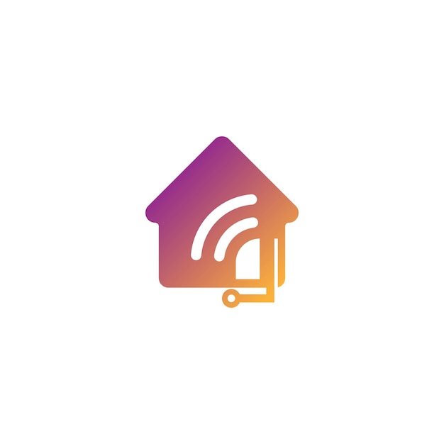 Concepto de diseño de icono de logotipo de casa inteligente