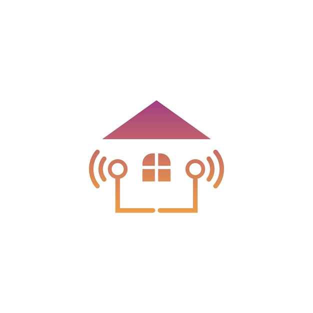 Concepto de diseño de icono de logotipo de casa inteligente