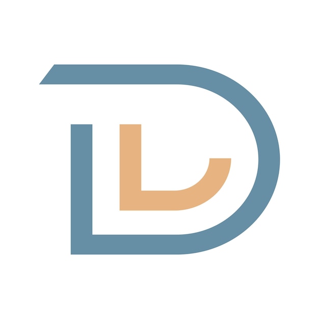 Concepto de diseño de icono de logotipo de letra D