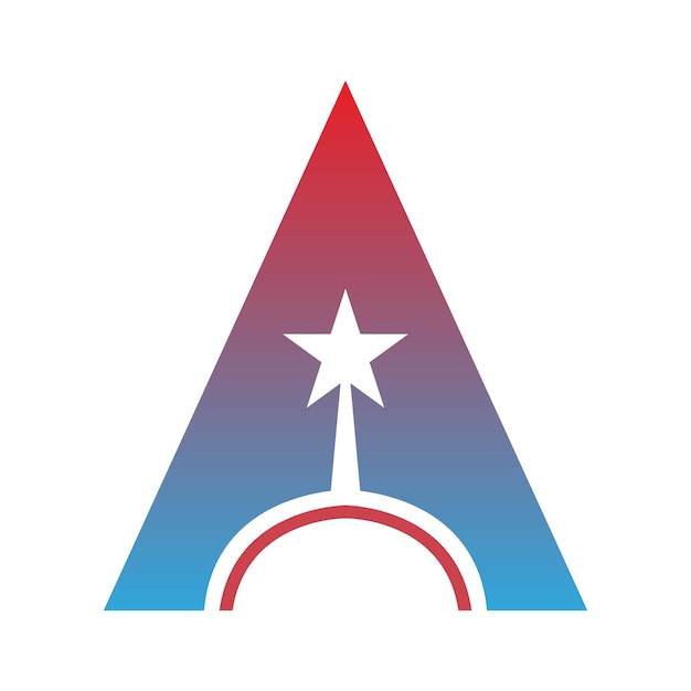 Concepto de diseño de icono de logotipo de letra A