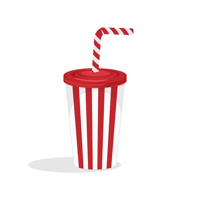 Concepto de diseño de ilustración de arte bebida logotipo de símbolo realista de taza de bebida para llevar