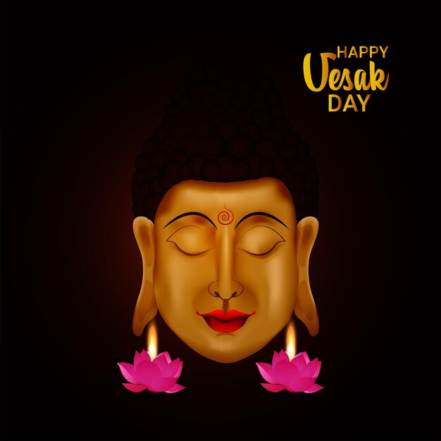 Concepto de diseño de ilustración de feliz día de vesak