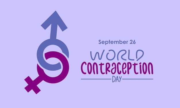 Vector concepto de diseño de ilustración vectorial del día mundial de la anticoncepción que se celebra cada 26 de septiembre