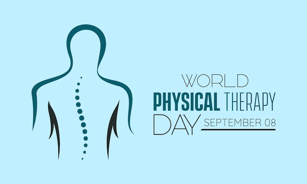 Concepto de diseño de ilustración vectorial del día mundial de la fisioterapia que se celebra cada septiembre