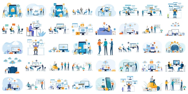 Concepto de diseño de ilustración vectorial plana para empresas